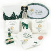Set Botez "Aripi de Inger", format din Trusou Complet si Lumanare, model Ingeras, 10 piese, pentru Baieti, Fete, culoare Verde, marca LoreBebe ®