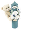Lumanare Botez din Ceara, model "Dimitri si Prietenul Sau", culoare Turquoise, marca LoreBebe ®