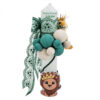 Lumanare Botez din Parafina, model "Prietenii Junglei", culoare Verde, marca LoreBebe ®