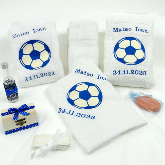 Trusou Botez "Micii Fotbalisti", model Minge, 9 piese, pentru Baieti, culoare Albastru, marca LoreBebe ® - imagine 1