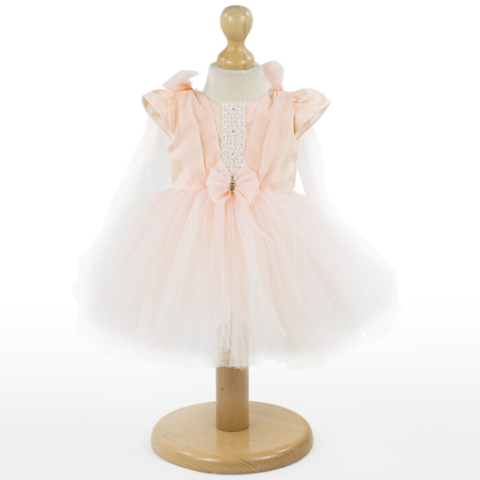 Rochita Botez "Adela", cu Bentita, 2 piese, pentru Fete, culoare Roz , marca LoreBebe ® - imagine 1