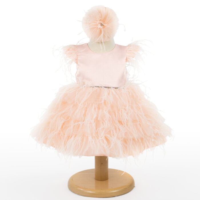 Rochita Botez "Alexia", cu Bentita, 2 piese, pentru Fete, culoare Roz , marca LoreBebe ® - imagine 1