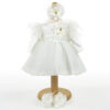 Rochita Botez "Alice", cu Bentita, 2 piese, pentru Fete, culoare Alb, marca LoreBebe ®