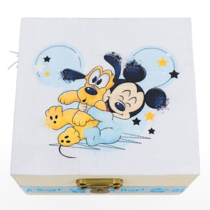 Cutie Prima Baita cu Nasii "Prietenie", model Mickey si Pluto, pentru Baieti, culoare Bleumarin, marca LoreBebe ® - imagine 1
