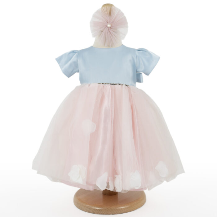 Rochita Botez "Astrid", cu Bentita, 2 piese, pentru Fete, culoare Roz , marca LoreBebe ® - imagine 1