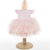 Rochita Botez "Charlotte", cu Bentita, 2 piese, pentru Fete, culoare Roz , marca LoreBebe ®