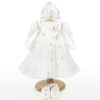 Rochita Botez "Eleonore", cu Bentita, 2 piese, pentru Fete, culoare Alb, marca LoreBebe ®