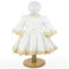 Rochita Botez "Isabela", cu Bentita, 2 piese, pentru Fete, culoare Auriu, marca LoreBebe ®