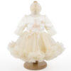 Rochita Botez "Sophie", cu Bentita, 2 piese, pentru Fete, culoare Crem, marca LoreBebe ®