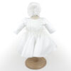 Rochita Botez "Aria", cu Bentita, 2 piese, pentru Fete, culoare Alb, marca LoreBebe ®