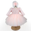 Rochita Botez "Freya", cu Bentita, 2 piese, pentru Fete, culoare Roz , marca LoreBebe ®