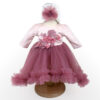 Rochita Botez "Melisande", cu Bentita, 2 piese, pentru Fete, culoare Roz , marca LoreBebe ®