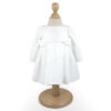 Rochita Botez "Thalia", cu Bentita, 2 piese, pentru Fete, culoare Alb, marca LoreBebe ®