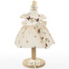 Rochita Botez "Emma", cu Bentita, 2 piese, pentru Fete, culoare Crem, marca LoreBebe ®