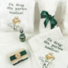 Set Botez "Aripi de Inger", format din Trusou Complet si Lumanare, model Ingeras, 10 piese, pentru Baieti, Fete, culoare Verde, marca LoreBebe ® - imagine 2