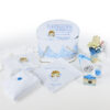 Set Botez "Fetita Ingeras", format din Trusou Complet si Lumanare, model Ingeras, 10 piese, pentru Fete, culoare Bleumarin, marca LoreBebe ® - imagine 2
