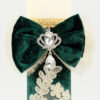 Lumanare Botez din Parafina, model "Regal", culoare Verde, marca LoreBebe ® - imagine 2