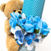 Lumanare Botez din Ceara, model "Ursulet Dragalas", culoare Bleumarin, marca LoreBebe ® - imagine 2