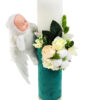 Lumanare Botez din Parafina, model "Ingeras de Smarald", culoare Verde, marca LoreBebe ® - imagine 2
