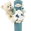 Lumanare Botez din Ceara, model "Dimitri si Prietenul Sau", culoare Turquoise, marca LoreBebe ® - imagine 2