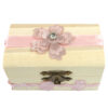 Cutie Prima Suvita din Lemn, model "Floare Delicata", culoare Somon, marca LoreBebe ® - imagine 2