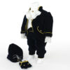 Costum Botez "Harry", cu Chipiu si Papion, 6 piese, pentru Baieti, culoare Negru, marca LoreBebe ® - imagine 2