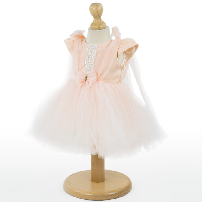 Rochita Botez "Adela", cu Bentita, 2 piese, pentru Fete, culoare Roz , marca LoreBebe ® - imagine 2