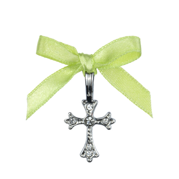 Cruciulita Botez, model "Fundita Naturala", pentru Baieti, Fete, culoare Verde, marca LoreBebe ® - imagine 2