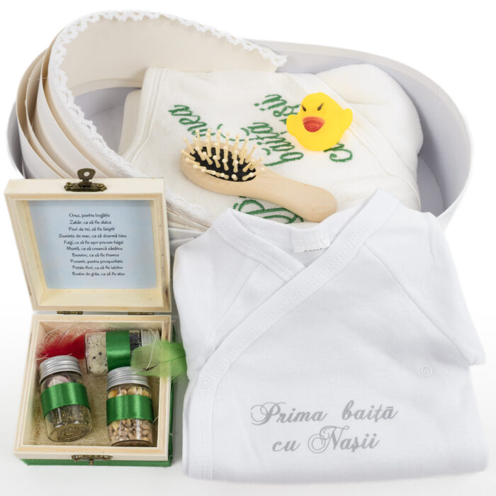 Set Prima Baita cu Nasii "Simba", model Regele Junglei, 6 piese, pentru Baieti, culoare Verde, marca LoreBebe ® - imagine 2