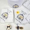 Set Prima Baita cu Nasii "Dominic", model Ursulet, 8 piese, pentru Baieti, culoare Albastru, marca LoreBebe ® - imagine 2