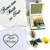 Set Prima Baita cu Nasii "Ayan", model Mesaj Personalizat, 6 piese, pentru Baieti, culoare Verde, marca LoreBebe ® - imagine 2