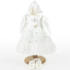 Rochita Botez "Eleonore", cu Bentita, 2 piese, pentru Fete, culoare Alb, marca LoreBebe ® - imagine 2