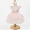 Rochita Botez "Karina", cu Bentita, 2 piese, pentru Fete, culoare Roz , marca LoreBebe ® - imagine 2