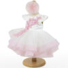 Rochita Botez "Maria", cu Bentita, 2 piese, pentru Fete, culoare Roz , marca LoreBebe ® - imagine 2