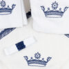 Set Botez "Calatoria Printului", format din Trusou Complet, Lumanare si Tinuta Eleganta, model Micul Print, 16 piese, pentru Baieti, culoare Albastru, marca LoreBebe ® - imagine 2