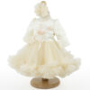 Rochita Botez "Sophie", cu Bentita, 2 piese, pentru Fete, culoare Crem, marca LoreBebe ® - imagine 2