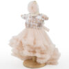 Rochita Botez "Victoria", cu Bentita, 2 piese, pentru Fete, culoare Somon, marca LoreBebe ® - imagine 2