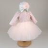 Rochita Botez "Freya", cu Bentita, 2 piese, pentru Fete, culoare Roz , marca LoreBebe ® - imagine 2