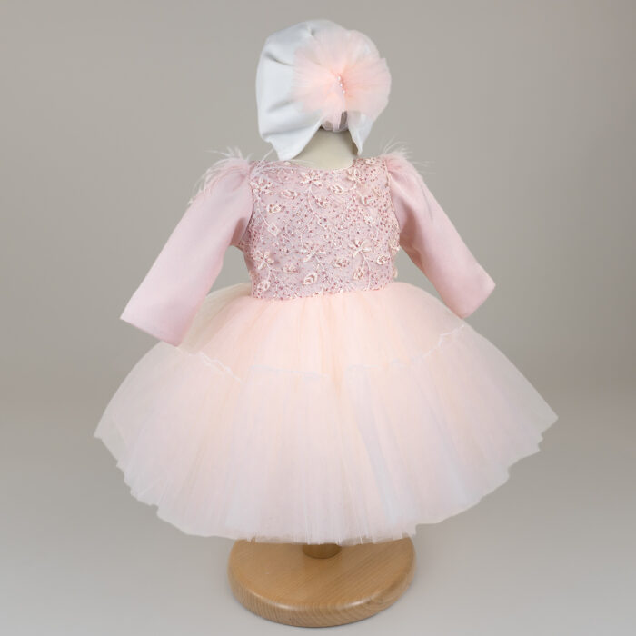 Rochita Botez "Freya", cu Bentita, 2 piese, pentru Fete, culoare Roz , marca LoreBebe ® - imagine 2