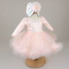 Rochita Botez "Lilith", cu Bentita, 2 piese, pentru Fete, culoare Roz , marca LoreBebe ® - imagine 2