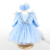 Rochita Botez "Elsa", cu Bentita, 2 piese, pentru Fete, culoare Bleumarin, marca LoreBebe ® - imagine 2