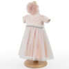 Rochita Botez "Fabiola", cu Bentita, 2 piese, pentru Fete, culoare Crem, marca LoreBebe ® - imagine 2