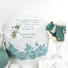 Set Botez "Constantin Matei", format din Trusou Complet, Lumanare si Tinuta Eleganta, model Ursulet, 23 piese, pentru Baieti, culoare Verde, marca LoreBebe ® - imagine 2