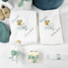 Set Botez "Dimitri", format din Trusou Complet, Lumanare si Tinuta Eleganta, model Ingeras, 17 piese, pentru Baieti, culoare Verde, marca LoreBebe ® - imagine 2