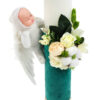 Lumanare Botez din Parafina, model "Ingeras de Smarald", culoare Verde, marca LoreBebe ® - imagine 3