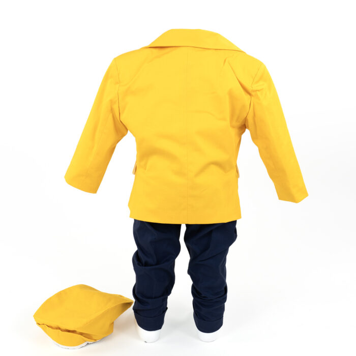 Costum Botez "Alfie", cu Chipiu si Papion, 6 piese, pentru Baieti, culoare Galben, marca LoreBebe ® - imagine 3