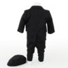 Costum Botez "Daniele", cu Chipiu si Papion, 6 piese, pentru Baieti, culoare Negru, marca LoreBebe ® - imagine 3