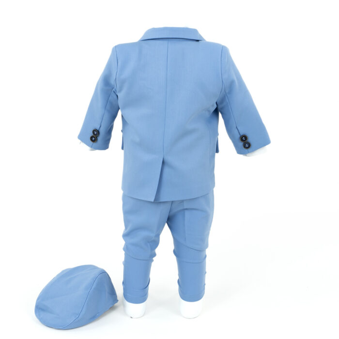 Costum Botez "David", cu Chipiu si Papion, 6 piese, pentru Baieti, culoare Bleumarin, marca LoreBebe ® - imagine 3