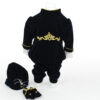 Costum Botez "Harry", cu Chipiu si Papion, 6 piese, pentru Baieti, culoare Negru, marca LoreBebe ® - imagine 3