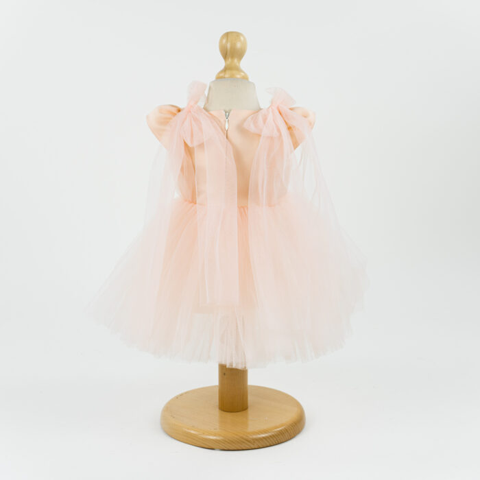 Rochita Botez "Adela", cu Bentita, 2 piese, pentru Fete, culoare Roz , marca LoreBebe ® - imagine 3